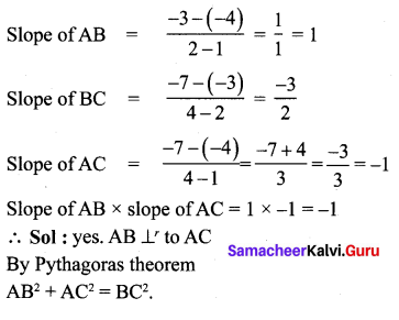 Samacheer Kalvi 10th Maths Chapter 5 Coordinate Geometry Ex 5.2 Samacheer Kalvi 10th Maths Chapter 5 Coordinate Geometry Ex 5.2 7