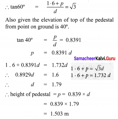 Samacheer Kalvi 10th Maths Chapter 6 Trigonometry Ex 6.2 9