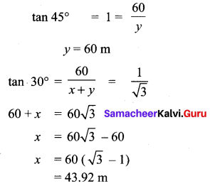 Samacheer Kalvi 10th Maths Chapter 6 Trigonometry Ex 6.5 63