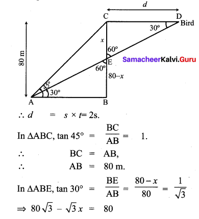 Samacheer Kalvi 10th Maths Chapter 6 Trigonometry Unit Exercise 6 9