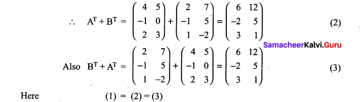 Samacheer Kalvi 11th Maths Solutions Chapter 7 Matrices and Determinants Ex 7.1 34