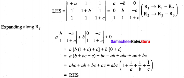 Samacheer Kalvi 11th Maths Solutions Chapter 7 Matrices and Determinants Ex 7.2 9