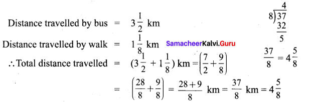 Samacheer Kalvi 6th Maths Solutions Term 3 Chapter 1 Fractions Additional Questions 6