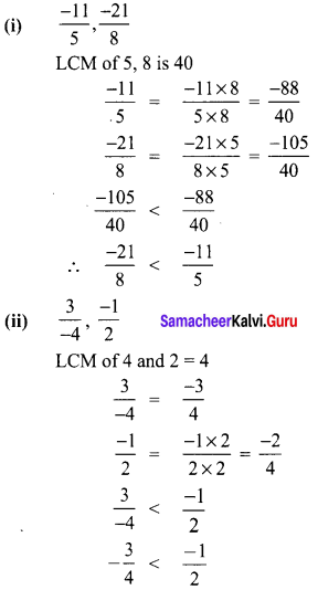 Samacheer Kalvi 8th Maths Term 1 Chapter 1 Rational Numbers Ex 1.1 22