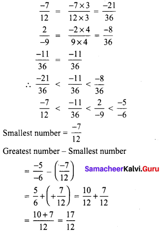 Samacheer Kalvi 8th Maths Term 1 Chapter 1 Rational Numbers Ex 1.3 18