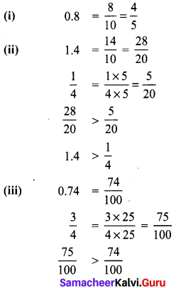 Samacheer Kalvi 8th Maths Term 1 Chapter 1 Rational Numbers Intext Questions 1