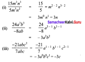 Samacheer Kalvi 8th Maths Term 1 Chapter 3 Algebra Additional Questions 2