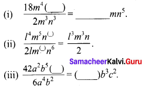 Samacheer Kalvi 8th Maths Term 1 Chapter 3 Algebra Ex 3.2 1