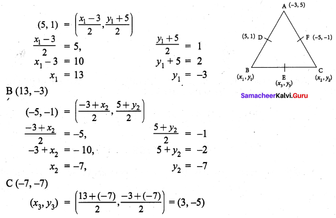 Samacheer Kalvi 9th Maths Chapter 5 Coordinate Geometry Additional Questions 70
