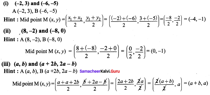 Samacheer Kalvi 9th Maths Chapter 5 Coordinate Geometry Ex 5.3 1