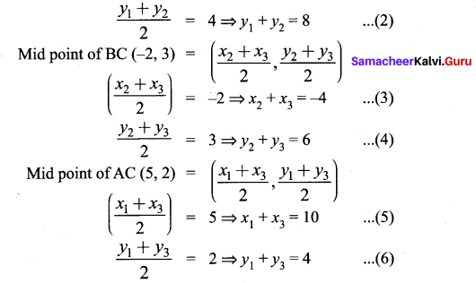 Samacheer Kalvi 9th Maths Chapter 5 Coordinate Geometry Ex 5.3 6