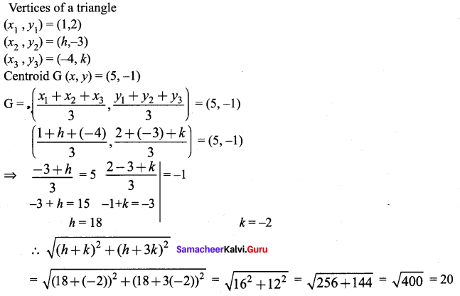 Samacheer Kalvi 9th Maths Chapter 5 Coordinate Geometry Ex 5.5 4