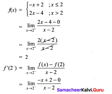 Samacheer Kalvi 11th Maths Solutions Chapter 10 Differentiability and Methods of Differentiation Ex 10.1 17
