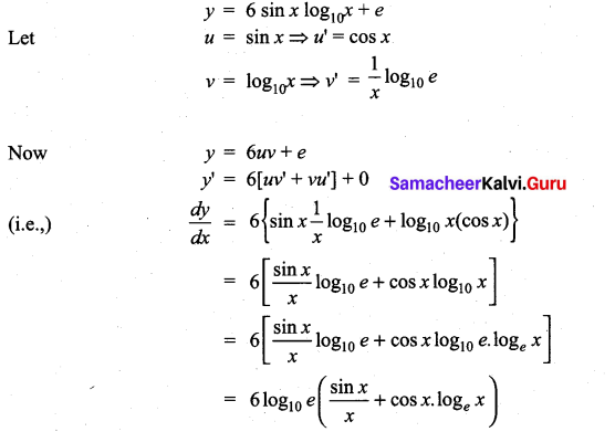 Samacheer Kalvi 11th Maths Solutions Chapter 10 Differentiability and Methods of Differentiation Ex 10.2 13