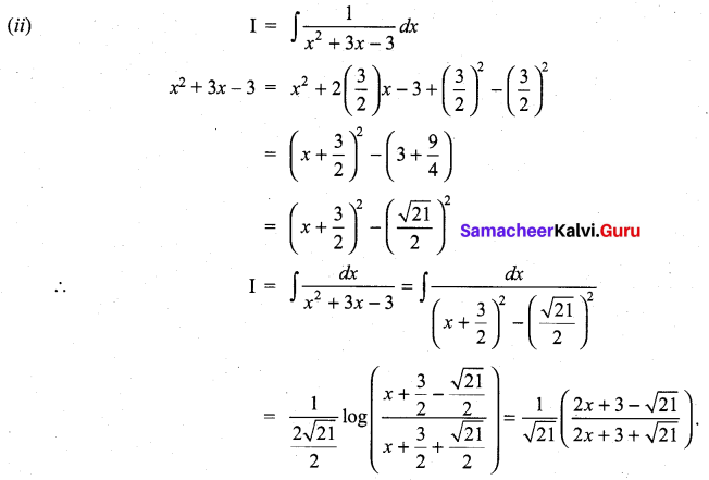 Samacheer Kalvi 11th Maths Solutions Chapter 11 Integral Calculus Ex 11.10 14