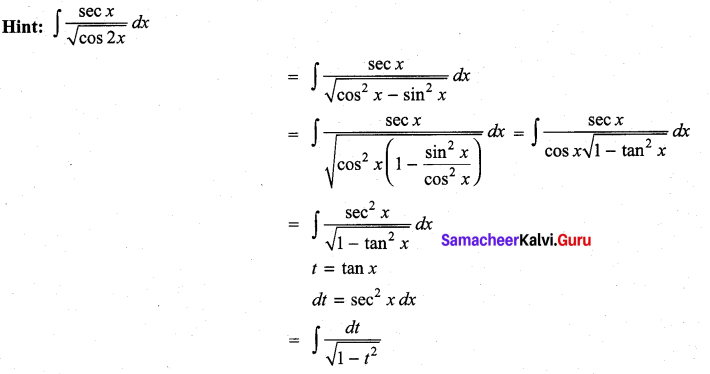 Samacheer Kalvi 11th Maths Solutions Chapter 11 Integral Calculus Ex 11.13 17