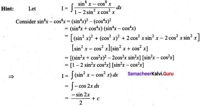 Samacheer Kalvi 11th Maths Solutions Chapter 11 Integral Calculus Ex 11.13 23