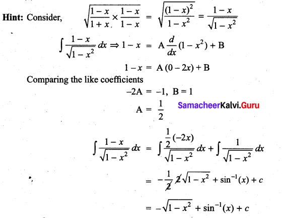 Samacheer Kalvi 11th Maths Solutions Chapter 11 Integral Calculus Ex 11.13 28