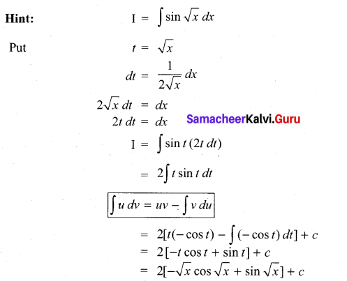 Samacheer Kalvi 11th Maths Solutions Chapter 11 Integral Calculus Ex 11.13 45