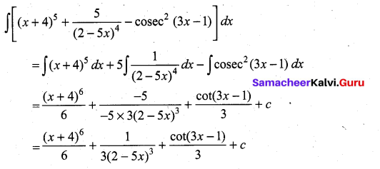 Samacheer Kalvi 11th Maths Solutions Chapter 11 Integral Calculus Ex 11.3 1