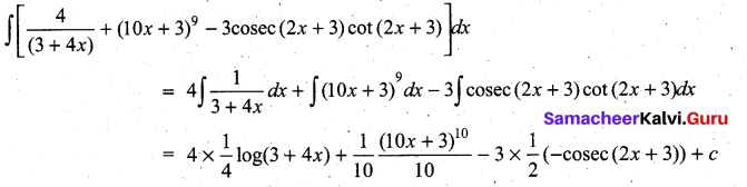 Samacheer Kalvi 11th Maths Solutions Chapter 11 Integral Calculus Ex 11.3 12