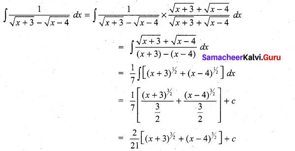 Samacheer Kalvi 11th Maths Solutions Chapter 11 Integral Calculus Ex 11.5 17