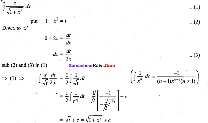 Samacheer Kalvi 11th Maths Solutions Chapter 11 Integral Calculus Ex 11.6 1