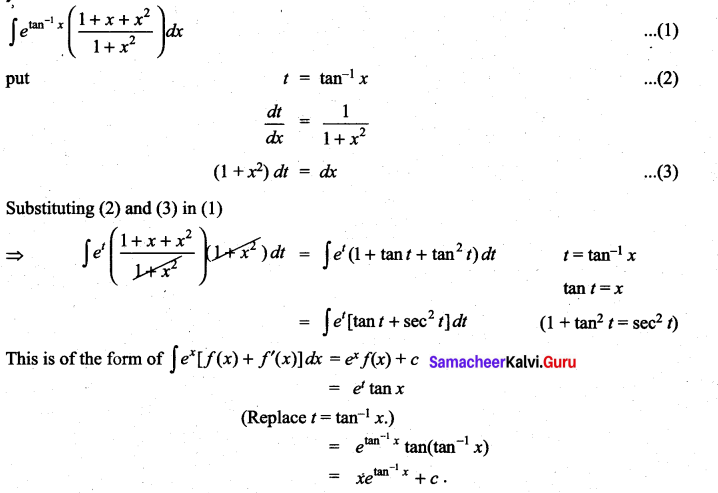 Samacheer Kalvi 11th Maths Solutions Chapter 11 Integral Calculus Ex 11.9 5