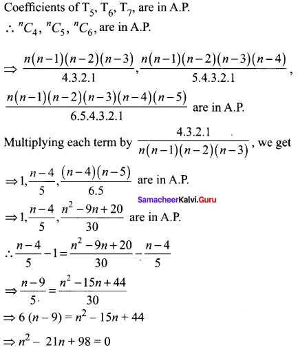 Samacheer Kalvi 11th Maths Solutions Chapter 5 Binomial Theorem, Sequences and Series Ex 5.1 52