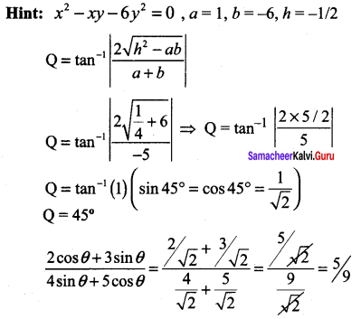 Samacheer Kalvi 11th Maths Solutions Chapter 6 Two Dimensional Analytical Geometry Ex 6.5 381