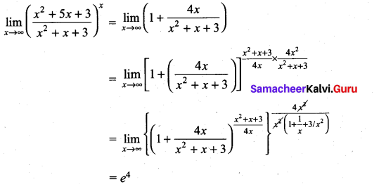 Samacheer Kalvi 11th Maths Solutions Chapter 9 Limits and Continuity Ex 9.6 10