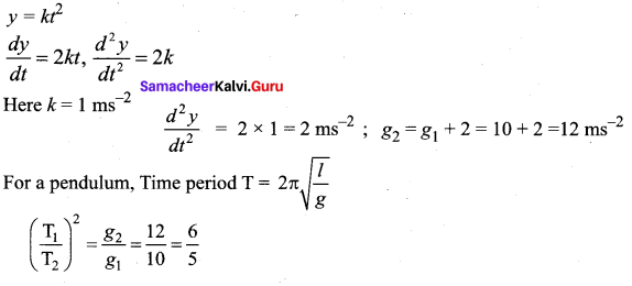 Samacheer Kalvi 11th Physics Solutions Chapter 10 Oscillations 16