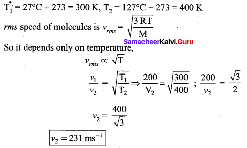 Samacheer Kalvi 11th Physics Solutions Chapter 9 Kinetic Theory of Gases 113