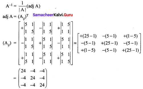 Samacheer Kalvi 12th Maths Solutions Chapter 1 Applications of Matrices and Determinants Ex 1.1 Q2.3