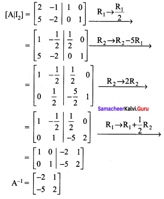 Samacheer Kalvi 12th Maths Solutions Chapter 1 Applications of Matrices and Determinants Ex 1.2 Q3.1