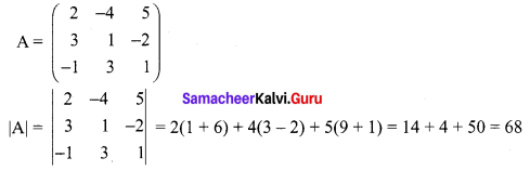 Samacheer Kalvi 12th Maths Solutions Chapter 1 Applications of Matrices and Determinants Ex 1.3 Q5