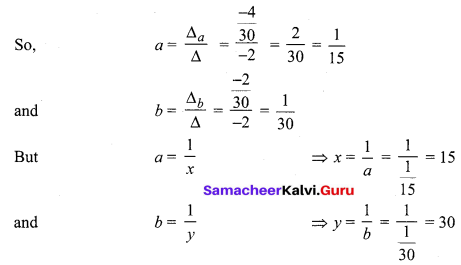 Samacheer Kalvi 12th Maths Solutions Chapter 1 Applications of Matrices and Determinants Ex 1.4 Q4.1