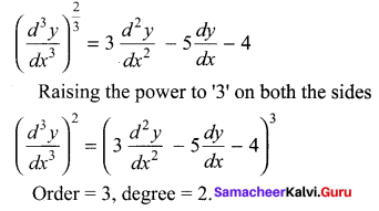 Samacheer Kalvi 12th Maths Solutions Chapter 10 Ordinary Differential Equations Ex 10.1 3