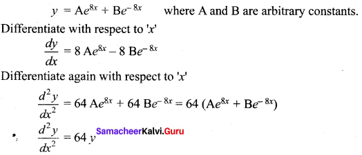 Samacheer Kalvi 12th Maths Solutions Chapter 10 Ordinary Differential Equations Ex 10.3 11
