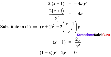 Samacheer Kalvi 12th Maths Solutions Chapter 10 Ordinary Differential Equations Ex 10.3 7