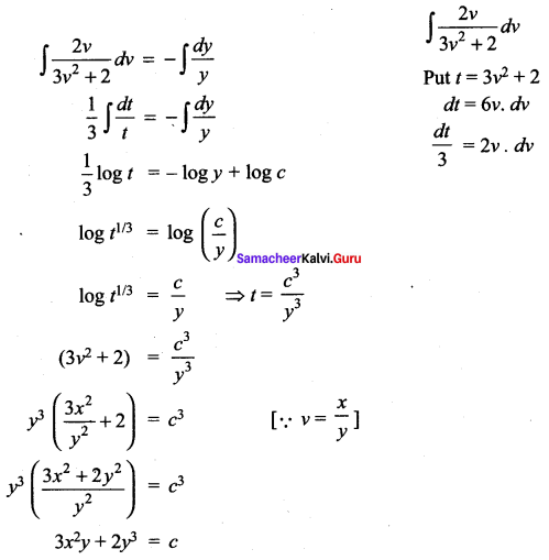 Samacheer Kalvi 12th Maths Solutions Chapter 10 Ordinary Differential Equations Ex 10.6 12