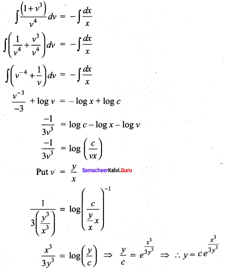 Samacheer Kalvi 12th Maths Solutions Chapter 10 Ordinary Differential Equations Ex 10.6 6