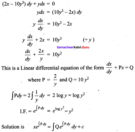 Samacheer Kalvi 12th Maths Solutions Chapter 10 Ordinary Differential Equations Ex 10.7 14