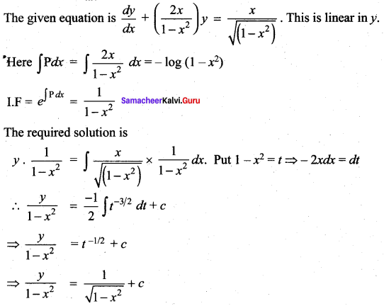Samacheer Kalvi 12th Maths Solutions Chapter 10 Ordinary Differential Equations Ex 10.7 50