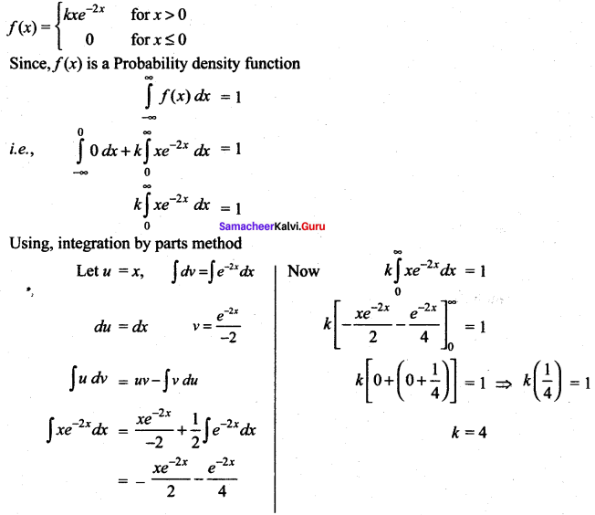 Samacheer Kalvi 12th Maths Solutions Chapter 11 Probability Distributions Ex 11.3 1