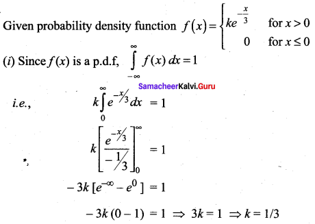 Samacheer Kalvi 12th Maths Solutions Chapter 11 Probability Distributions Ex 11.3 10