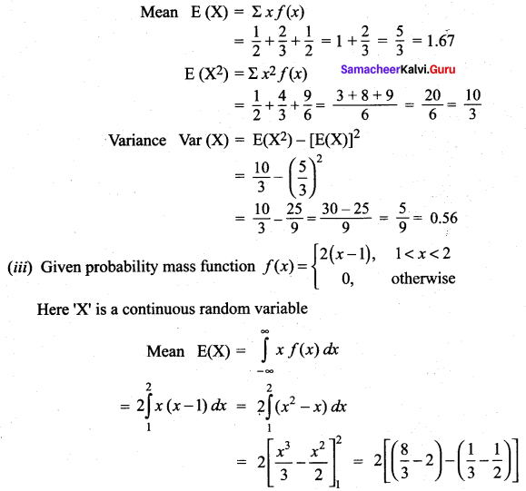 Samacheer Kalvi 12th Maths Solutions Chapter 11 Probability Distributions Ex 11.4 4