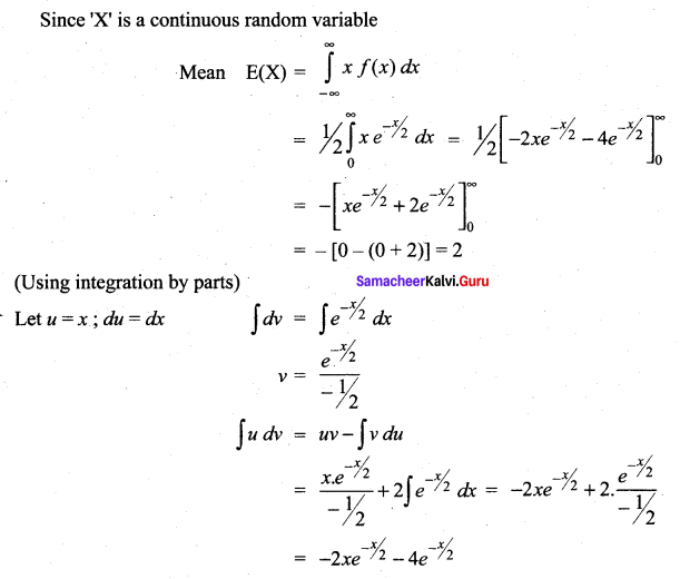 Samacheer Kalvi 12th Maths Solutions Chapter 11 Probability Distributions Ex 11.4 6