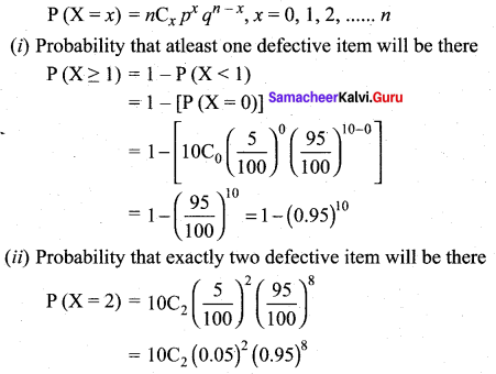 Samacheer Kalvi 12th Maths Solutions Chapter 11 Probability Distributions Ex 11.5 11