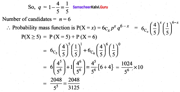 Samacheer Kalvi 12th Maths Solutions Chapter 11 Probability Distributions Ex 11.5 26